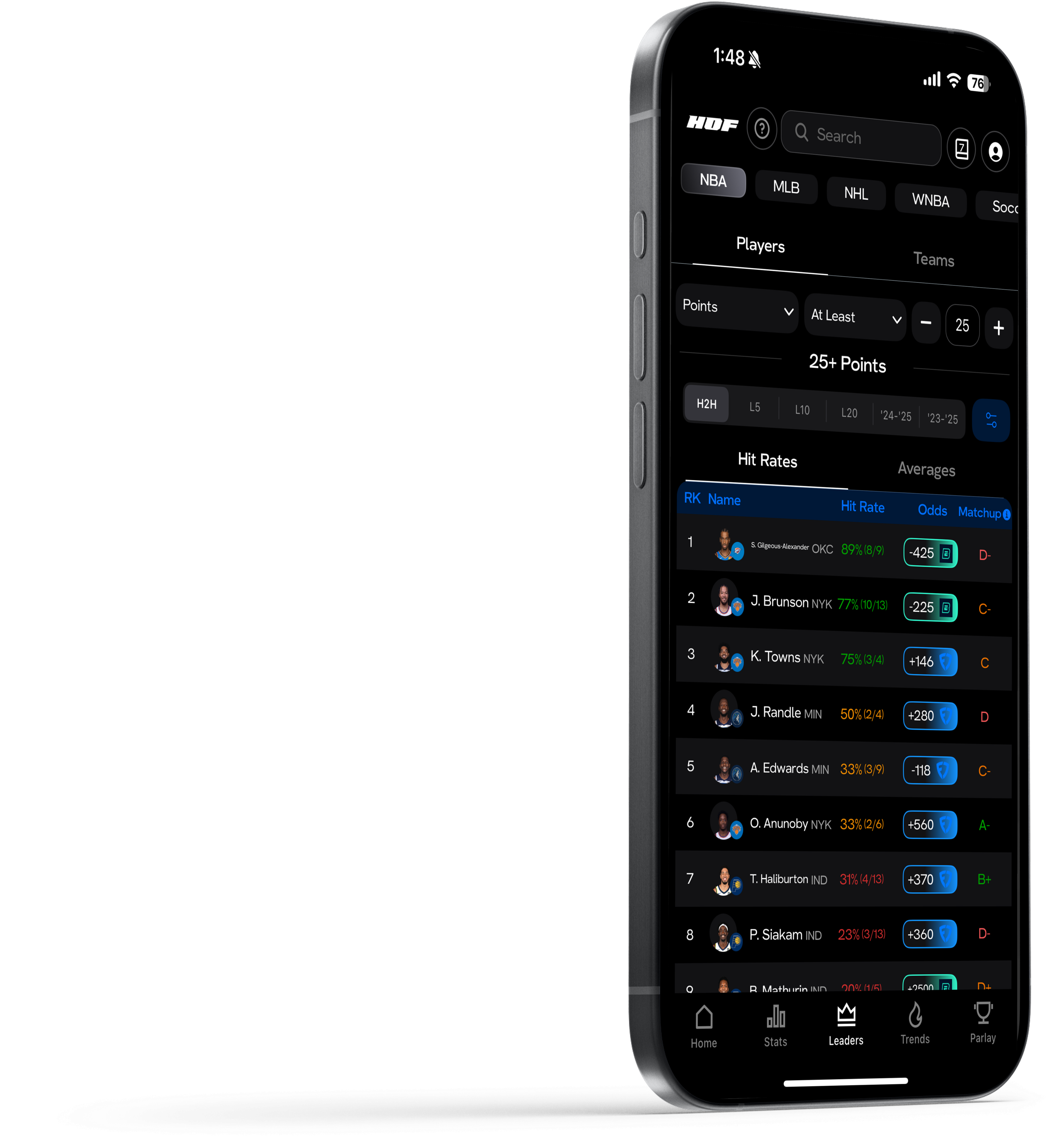 Stats app screenshot