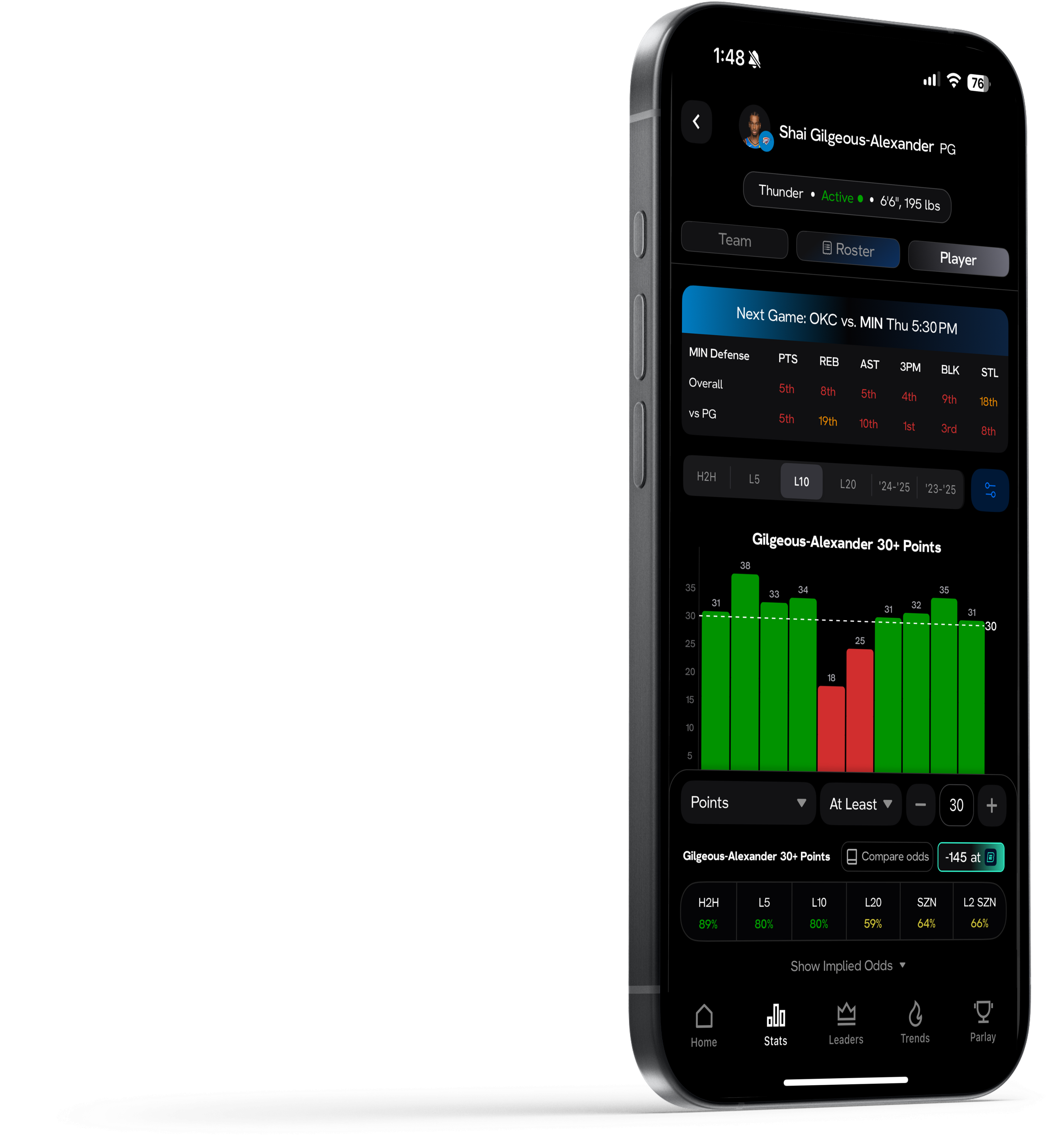 Stats app screenshot