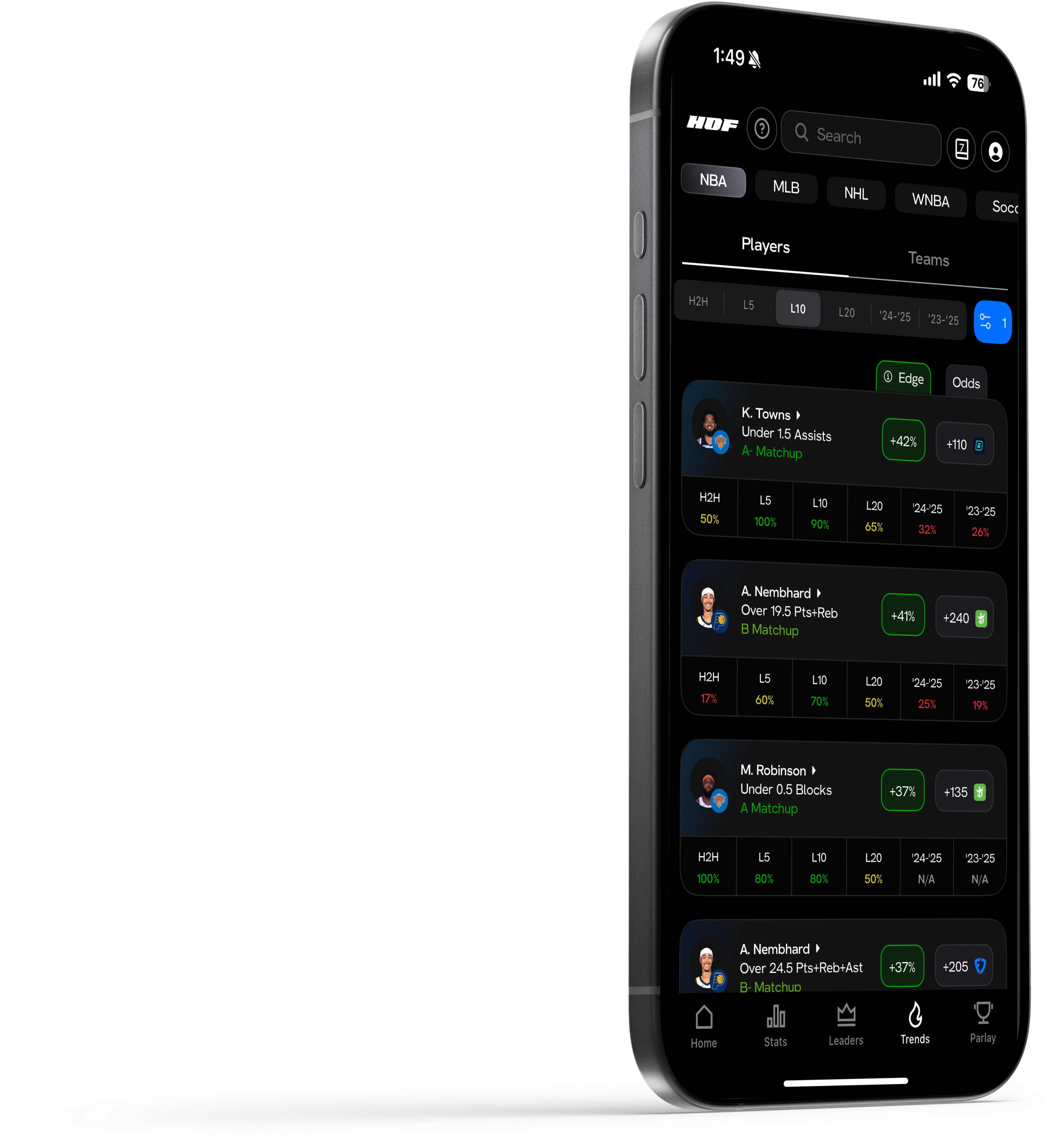 Stats app screenshot